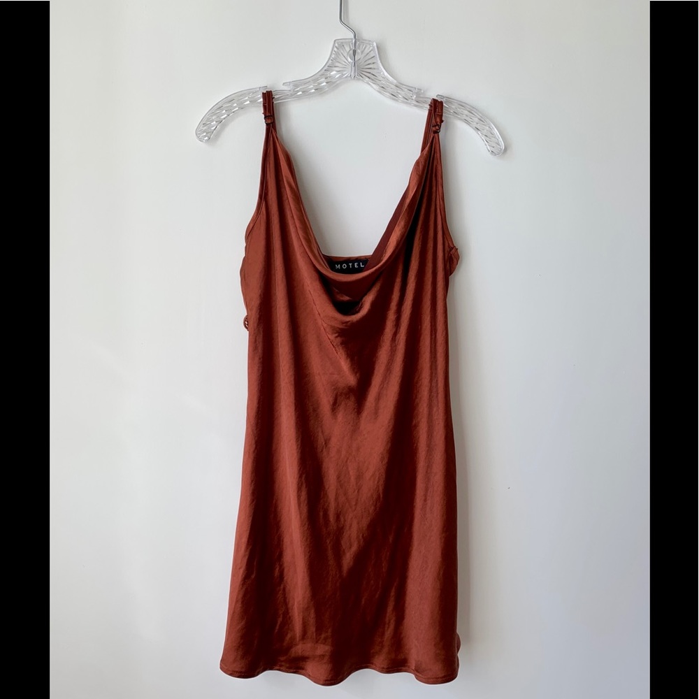 Urban Outfitters Silky Slip Dress - Terra Cotta